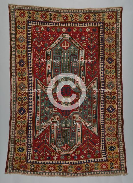Sewan Kazak Rug, Caucasus, c. 1875. Creator: Unknown.