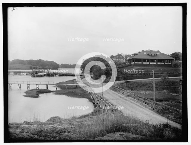 Sewall's Bridge and country club house, York River, Me., between 1900 and 1906. Creator: Unknown.