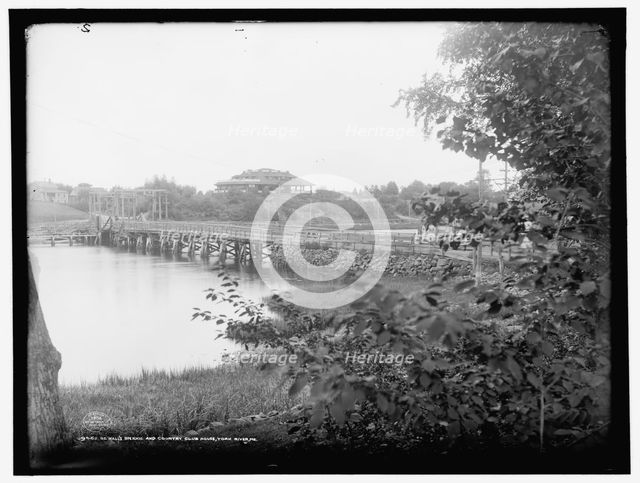Sewall's Bridge and country club house, York River, Me., c1906. Creator: Unknown.