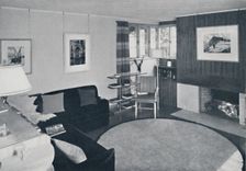 Sewall Smith. Living-room in the architect's own home at Niagara Falls, N.Y., in a turquoise, coral