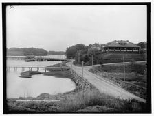 Sewall's Bridge and country club house, York River, Me., between 1900 and 1906. Creator: Unknown