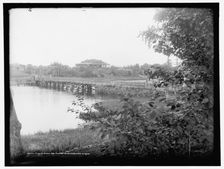 Sewall's Bridge and country club house, York River, Me., c1906. Creator: Unknown
