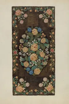 Sewed "Caterpillar" Rug, c. 1937. Creator: Marian Curtis Foster