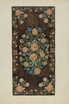 Sewed "Caterpillar" Rug, c. 1937. Creator: Marian Curtis Foster