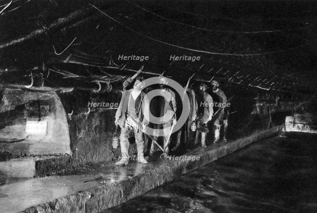 Sewer cleaners in the Main Sewer, Paris, 1931. Artist: Ernest Flammarion