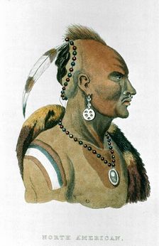 Sewessissing, Chief of the Iowa Indians (North American Plains Indians), 1837