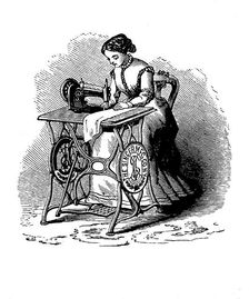 Sewing machine by Isaac Merritt Singer, 1880