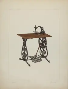 Sewing Machine, c. 1938. Creator: Clyde L. Cheney