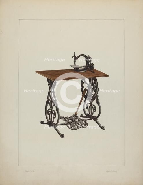 Sewing Machine, c. 1938. Creator: Clyde L. Cheney.