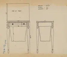 Sewing and Work Table, 1935/1942. Creator: Unknown