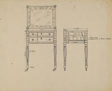 Sewing and Work Table, 1935/1942. Creator: Unknown