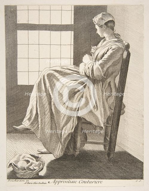 Sewing Apprentice, 1737. Creator: Caylus, Anne-Claude-Philippe de.