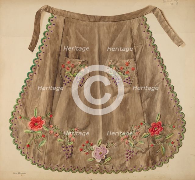 Sewing Apron, c. 1939. Creator: Edith Magnette.