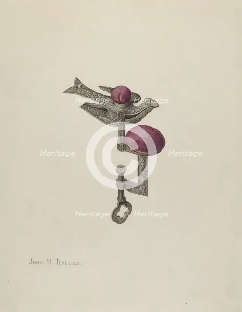 Sewing Bird, 1940. Creator: John H. Tercuzzi.