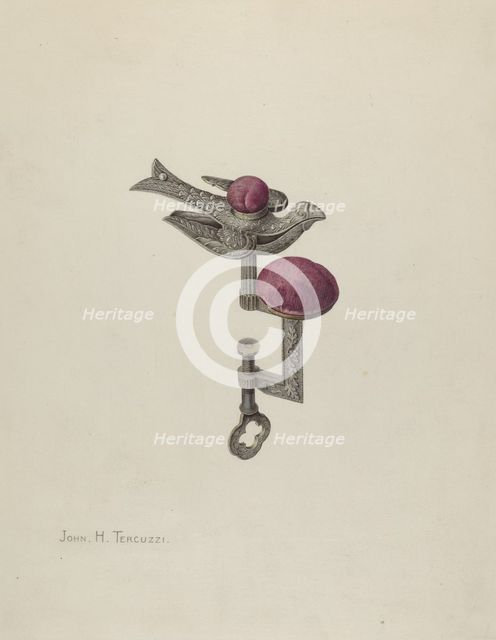 Sewing Bird, 1940. Creator: John H. Tercuzzi.