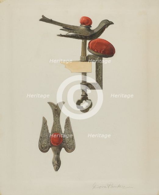 Sewing Bird, c. 1938. Creator: Cora Parker.