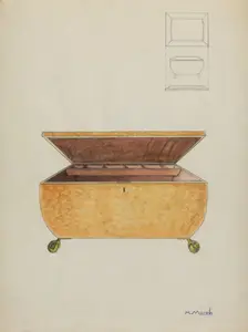 Sewing Box, c. 1936. Creator: Herbert Marsh