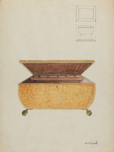 Sewing Box, c. 1936. Creator: Herbert Marsh