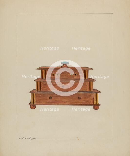 Sewing Box, c. 1937. Creator: Columbus Simpson.