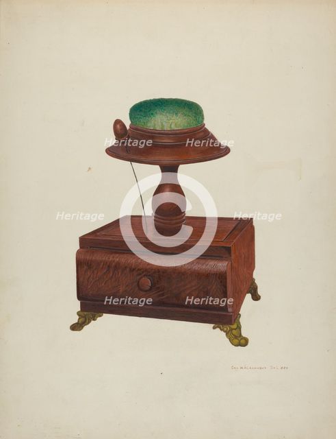 Sewing Box, c. 1940. Creator: George H. Alexander.
