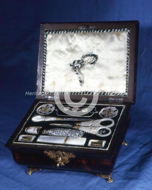 Sewing Box, France, 19th century. Creator: Unknown.