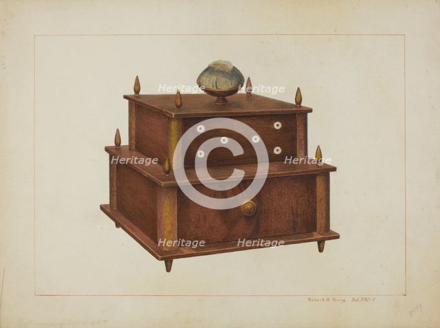 Sewing Cabinet, c. 1938. Creator: Young, Robert A..