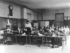 Sewing class, 3rd Division, (1899?). Creator: Frances Benjamin Johnston
