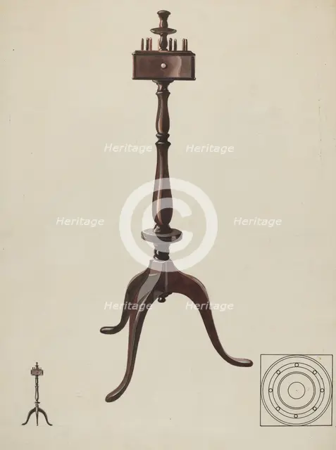 Sewing Stand, c. 1936. Creator: James Vail.