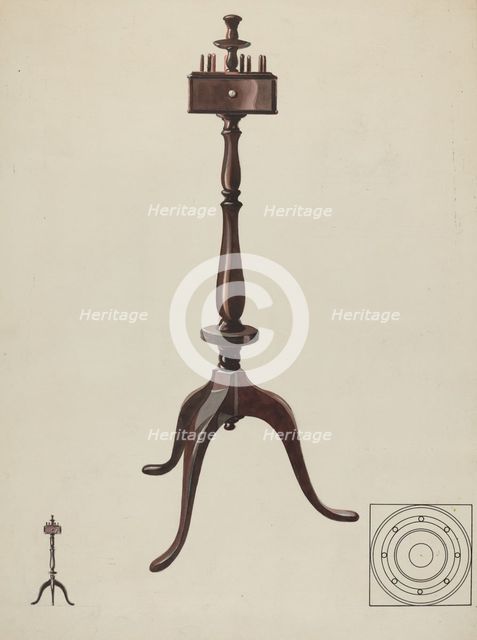 Sewing Stand, c. 1936. Creator: James Vail.