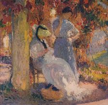 Sewing Scene under the Pergola at Marquayrol 1902, (c1932). Artist: Henri Jean Guillaume Martin