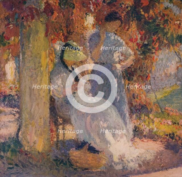 'Sewing Scene under the Pergola at Marquayrol', 1902, (c1932). Artist: Henri Jean Guillaume Martin.