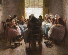 Sewing school in Huizen, 1891