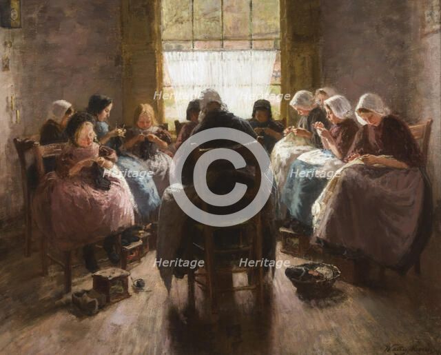 Sewing school in Huizen, 1891.