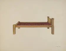 Sewing Settee, 1935/1942. Creator: Vera Van Voris