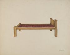 Sewing Settee, 1935/1942. Creator: Vera Van Voris