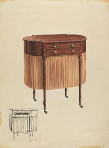 Sewing Table, 1935/1942. Creator: Ferdinand Cartier
