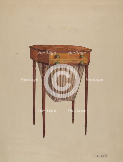 Sewing Table, 1936. Creator: Florence Choate.