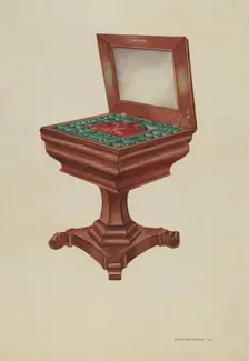 Sewing Table, 1938. Creator: Charles Goodwin