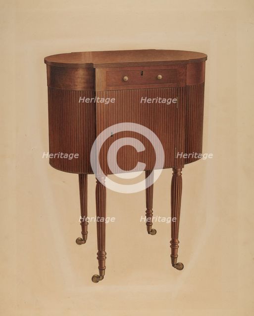 Sewing Table, 1939. Creator: Isidore Sovensky.