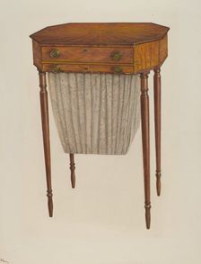 Sewing Table, 1941. Creator: Rolland Livingstone