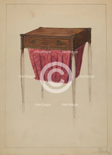 Sewing Table, c. 1936. Creator: Nicholas Gorid.