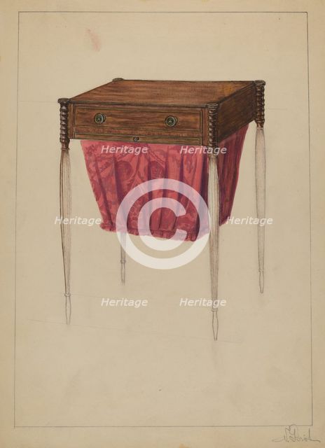 Sewing Table, c. 1936. Creator: Nicholas Gorid.