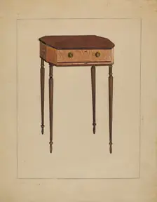 Sewing Table, c. 1936. Creator: Bessie Forman