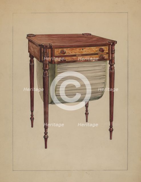 Sewing Table, c. 1936. Creator: Elizabeth Curtis.