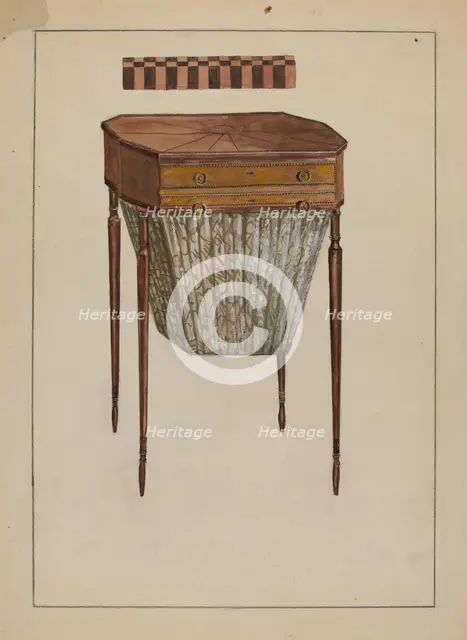 Sewing Table, c. 1939. Creator: Bessie Forman.