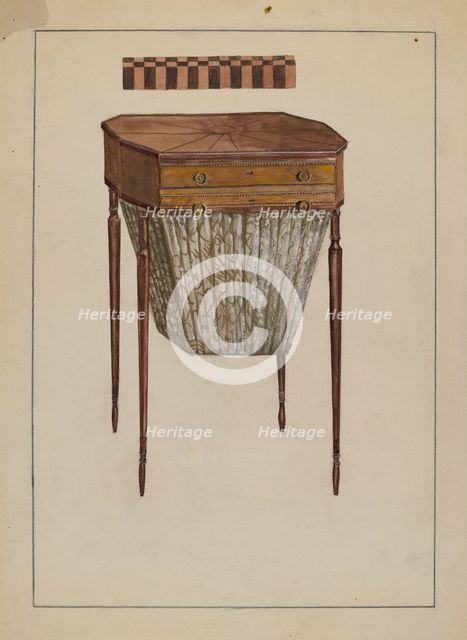 Sewing Table, c. 1939. Creator: Bessie Forman.