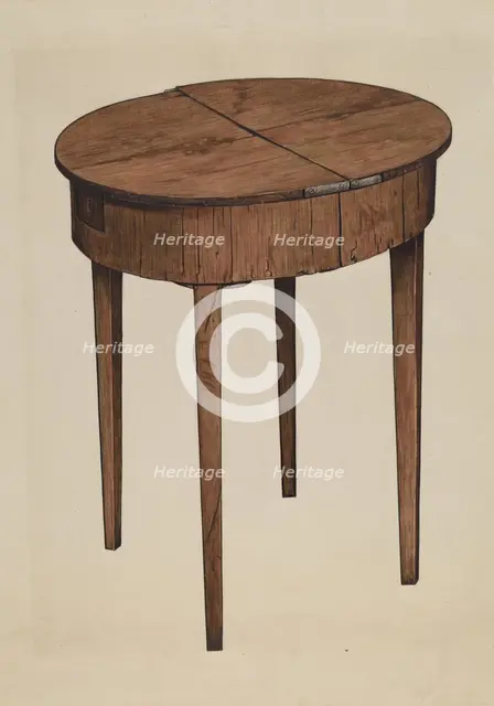Sewing Table, c. 1939. Creators: Esther Williams, Claude Marshall.