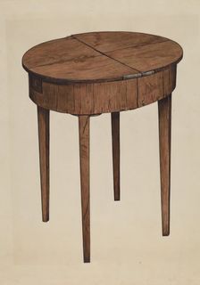 Sewing Table, c. 1939. Creators: Esther Williams, Claude Marshall