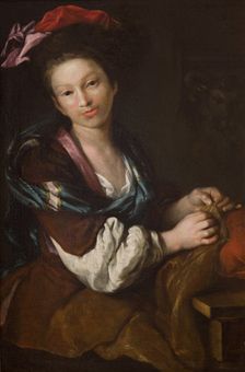 Sewing Woman, 1700 - 1738. Creator: Antonio Amarosi