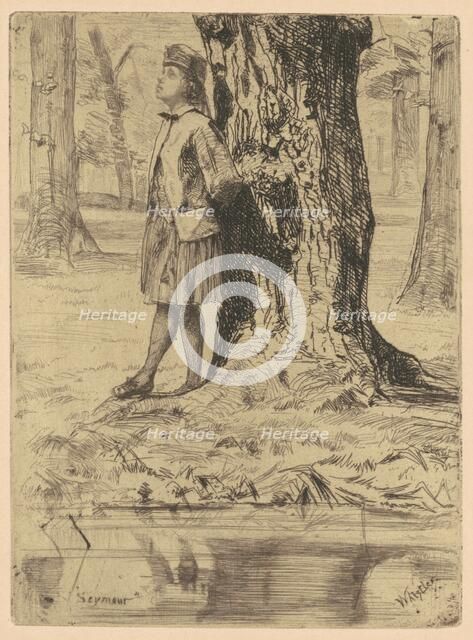 Seymour Standing Under a Tree, 1858/1859. Creator: James Abbott McNeill Whistler.